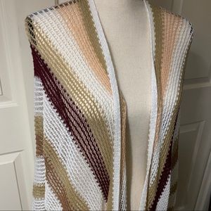 BCBGeneration Crochet Open Knit Shawl Cardigan